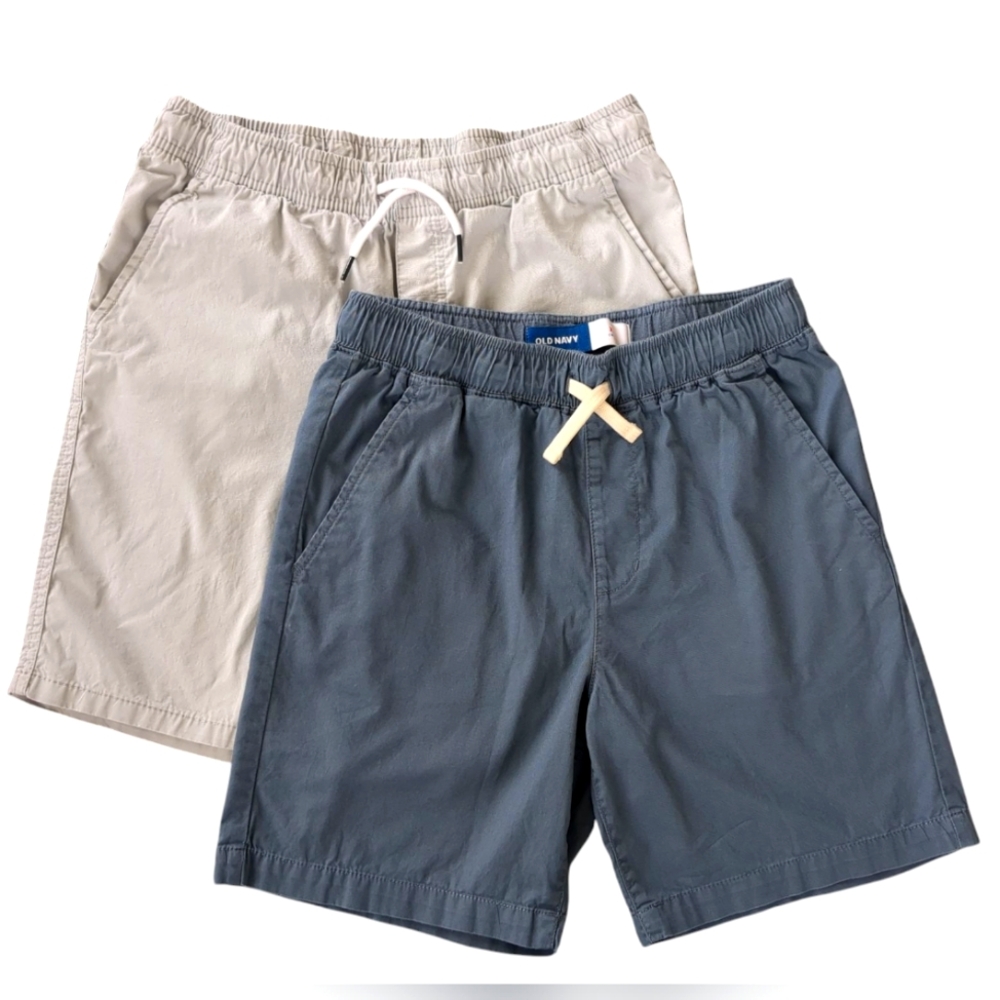 Set Of 2 Big Boys Shorts (Size XL 14/16) - Light Navy and Light Grey